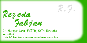 rezeda fabjan business card